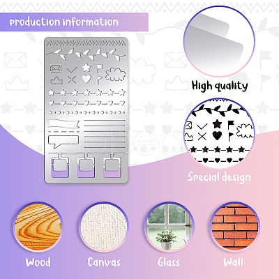 Stainless Steel Cutting Dies Stencils DIY-WH0242-220-1