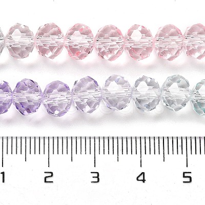 Transparent Painted Glass Beads Strands DGLA-A034-T6mm-A23-1