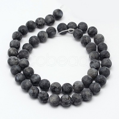 Natural Larvikite Beads Strands G-D692-12mm-1