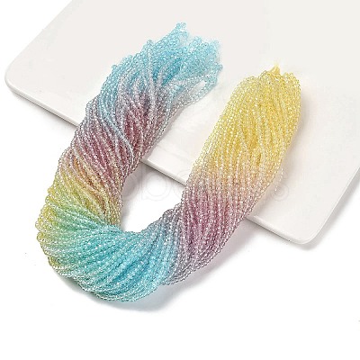 Transparent Painted Glass Beads Strands DGLA-A034-T2mm-A15-1