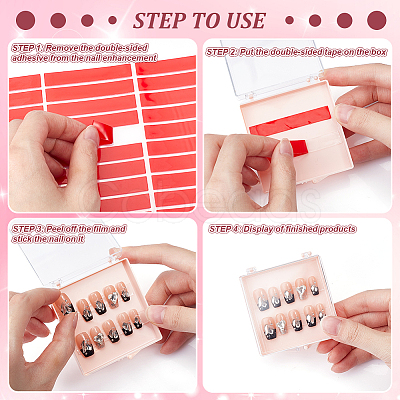 BENECREAT 20Pcs Plastic Nail Art Case CON-BC0007-39-1