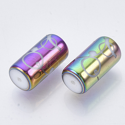 Electroplate Glass Beads EGLA-N003-07D-1