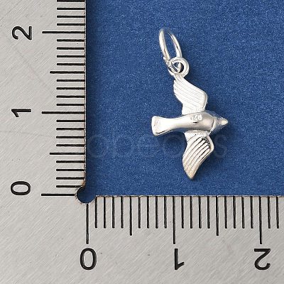 925 Sterling Silver Bird Charms with Jump Rings FIND-U013-03S-1