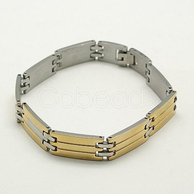 Valentines Day Gifts for Husbands 304 Stainless Steel Bracelets BJEW-I129-D-1