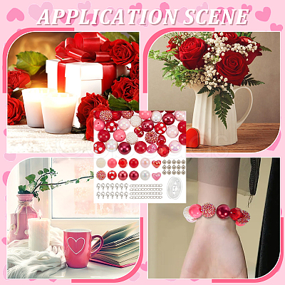 Nbeads DIY Valentine's Day Jewelry Set Making Kit DIY-NB0009-55-1