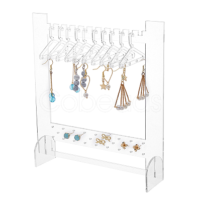 SUPERFINDINGS 1 Set Transparent Acrylic Earring Hanging Display Stands EDIS-FH0001-07-1