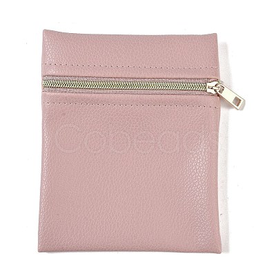 Imitation Leather Jewelry Storage Zipper Bags ABAG-G016-01C-03-1