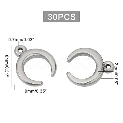 DICOSMETIC 30Pcs 304 Stainless Steel Charms STAS-DC0005-42-1