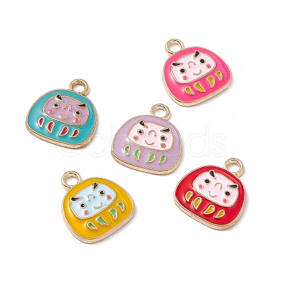 Alloy Enamel Pendants ENAM-H039-04G-1