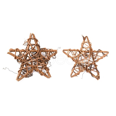 Star Shape Rattan Vine Wreath Garland Decoration DIY-B022-03B-1