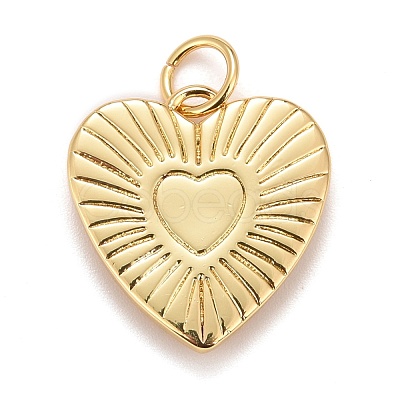 Rack Plating Real 18K Gold Plated Brass Pendants KK-E260-01G-I-1