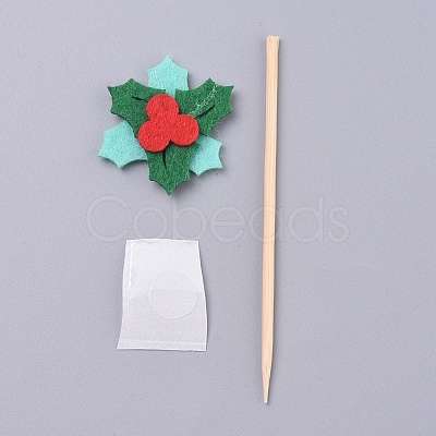 Mistletoe/Holly Leaf Shape Christmas Cupcake Cake Topper Decoration DIY-I032-22-1