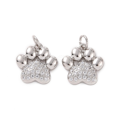 Rack Plating Brass Micro Pave Cubic Zirconia Charms X-KK-C008-36P-1