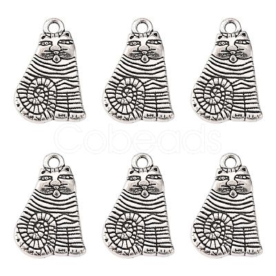 Tibetan Style Alloy Kitten Pendants X-LF0115Y-1