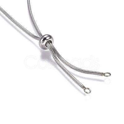 Non-Tarnish Adjustable 304 Stainless Steel Slider Necklaces NJEW-L156-004P-1