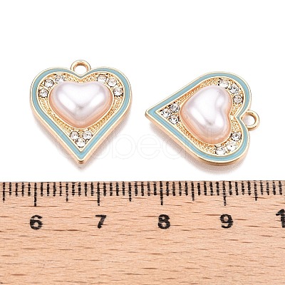 Rack Plating Alloy Rhinestone Pendants FIND-N005-19D-1