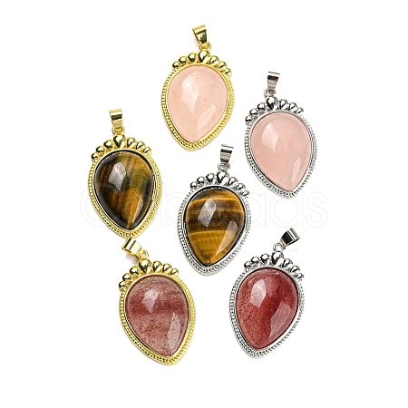 Natural Mixed Gemstone Pendants G-F760-02A-1