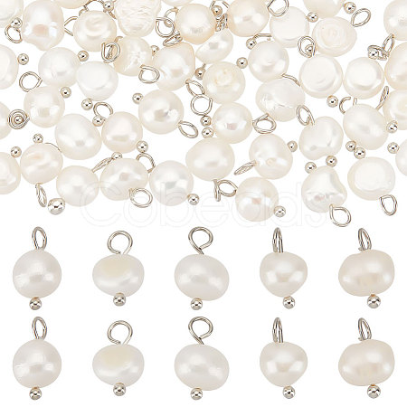 CREATCABIN 70Pcs Natural Cultured Freshwater Pearl Charms FIND-CN0001-43P-1
