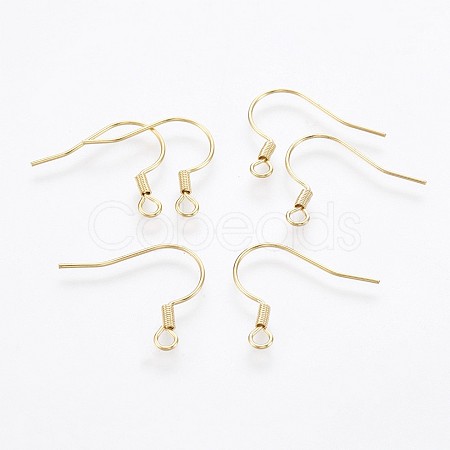 304 Stainless Steel Earring Hooks STAS-P221-04G-1