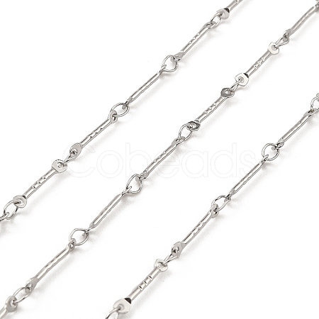 304 Stainless Steel Rectangle Link Chains CHS-G025-11P-1