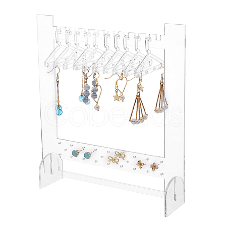 SUPERFINDINGS 1 Set Transparent Acrylic Earring Hanging Display Stands EDIS-FH0001-07-1