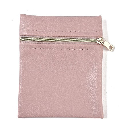 Imitation Leather Jewelry Storage Zipper Bags ABAG-G016-01C-03-1