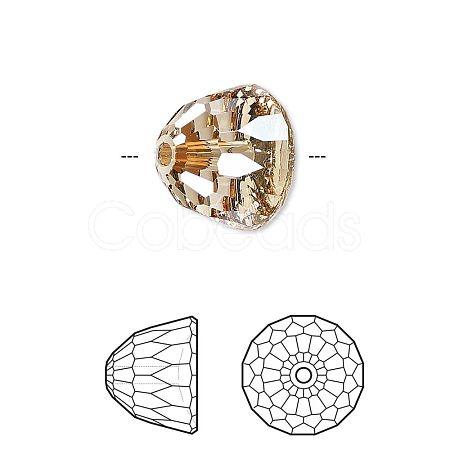 Austrian Crystal Rhinestone Beads 5542-8mm-001GSHA(U)-1