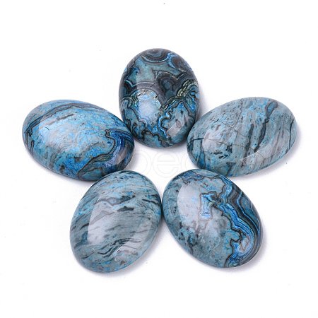 Natural Ripple Jasper Cabochons X-G-T062-22-1