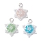 Glass Seed Beaded Pendants, with 304 Stainless Steel Jump Rings, Snowflake, Mixed Color, 23x18x5.5mm, Hole: 3.5mm, 3pcs/set