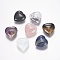 Natural & Synthetic Gemstone Beads, Heart, Mixed Stone, 13x25x25mm, Hole: 2mm