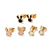 Ion Plating(IP) Enamel Rabbit Stud Earrings with 316 Surgical Stainless Steel Pins, Gold Plated 304 Stainless Steel Jewelry for Women, Mixed Color, 8.5x6.5mm, Pin: 0.8mm