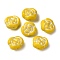 Opaque Lampwork Beads, Rose, Yellow, 13x8mm, Hole: 1mm, about 58~70pcs/100g