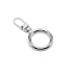 Alloy Zipper Puller, Zip Pull Tab Replacement, Garment and Bag Accessories, Round, Platinum, 4.5x2.3x0.4cm, Hole: 10x6.5mm