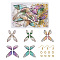 DIY Butterfly Dangle Earring Making Kits, Including Resin Pendants, Brass Earring Hooks & Jump Rings, Mixed Color, 90Pcs/box