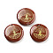 Natural Red Jasper Carved Pendants, Flat Round with Tree of Life Charms, 30x7mm, Hole: 1.8mm