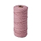 Cotton Macrame Cord, Round Macrame Rope for Wall Hangers, Boho Decorations, DIY Macrame Craft, Pale Violet Red, 3mm, about 54.68 Yards(50m)/Roll