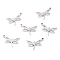 Non-Tarnish 304 Stainless Steel Charms, Laser Cut, Dragonfly, Stainless Steel Color, 12x8x1.1mm, Hole: 1mm