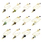 Round Resin Dowsing Pendulum Big Pendants, Natural & Synthetic Gemstone Chip Inisde and Cadmium Free & Lead Free Golden Plated Brass Findings, Cone Charm, 215mm