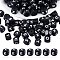 20Pcs Black Cube Letter Silicone Beads 12x12x12mm Square Dice Alphabet Beads with 2mm Hole Spacer Loose Letter Beads for Bracelet Necklace Jewelry Making, Letter.K, 12mm, Hole: 2mm