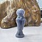 Dyed & Heated Natural Blue Aventurine Carved Healing Goddess Figurines, Reiki Energy Stone Display Decorations, 80mm