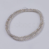 Electroplate Glass Beads Strands GLAA-F077-FR16-2