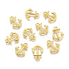 Anchor Brass Pendants ZIRC-F022-64G-1