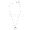(Holiday Stock-Up Sale)Austrian Crystal Pendant Necklaces NJEW-BB34127-B-3