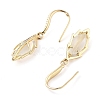 Brass with Glass Dangle Earrings EJEW-Q800-06KCG-2
