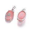 Cherry Quartz Glass Pendants G-L512-I13-2