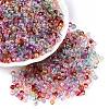 Baking Paint Electroplate Transparent Glass Seed Beads SEED-N006-07-1