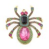 Spider Alloy Rhinestone Brooches JEWB-Q006-05A-2