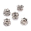 Buddhist Jewelry Findings Tibetan Style Lotus Double Sided Bead Caps PALLOY-O042-03-4