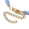 Alloy Pendant Necklace with Glass Seed Beaded Chains NJEW-JN04381-4