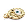 Brass Enamel Pendants KK-O140-08G-3